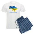 thumbnail image 1 of CafePress - I Stand With Ukraine Flag Ukrainian Pride Pajamas - Men's Light Loose Fit Cotton Pajama Set, 1 of 7