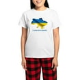 thumbnail image 1 of CafePress - I Stand With Ukraine Flag Ukrainian Pride Pajamas - Women's Short Sleeve Print T-Shirt and Pants Light Cotton Pajama Set, 1 of 7