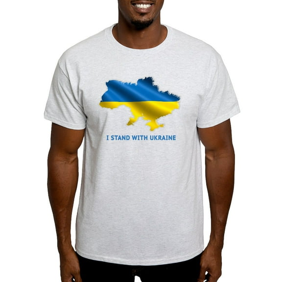 CafePress - I Stand With Ukraine Flag Ukrainian Pride T Shirt - Men's Classic Graphic T-Shirt
