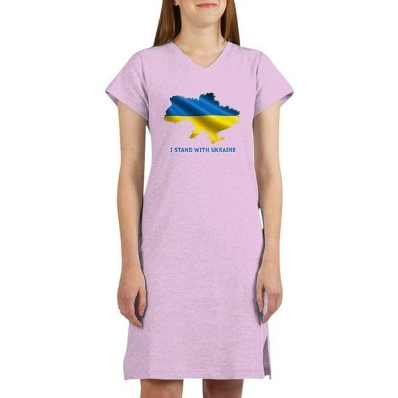 CafePress - I Stand With Ukraine Flag Ukrainian Pride T Shirt - Women's Nightshirt