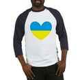 thumbnail image 1 of CafePress - I Stand With Ukraine Heart Baseball Jersey - Cotton Baseball Jersey, 3/4 Raglan Sleeve Shirt, 1 of 4