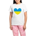 thumbnail image 1 of CafePress - I Stand With Ukraine Heart Pajamas - Women's Short Sleeve Print T-Shirt and Pants Light Cotton Pajama Set, 1 of 7