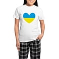 thumbnail image 1 of CafePress - I Stand With Ukraine Heart Pajamas - Women's Short Sleeve Print T-Shirt and Pants Light Cotton Pajama Set, 1 of 7