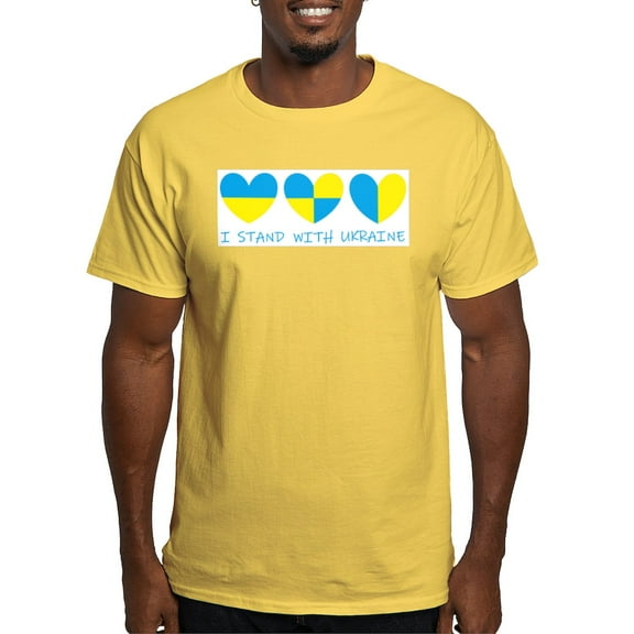 CafePress - I Stand With Ukraine Heart T Shirt - Men's Classic Graphic T-Shirt