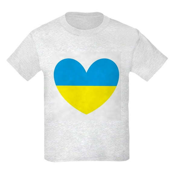 CafePress - I Stand With Ukraine Heart T Shirt - Light T-Shirt Kids XS-XL