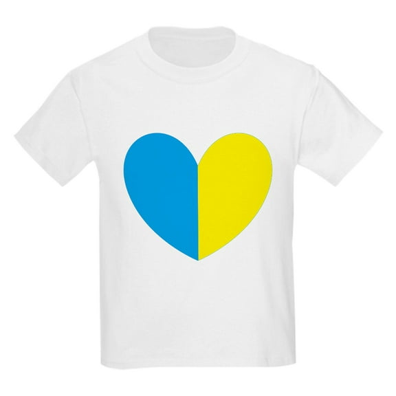 CafePress - I Stand With Ukraine Heart T Shirt - Light T-Shirt Kids XS-XL