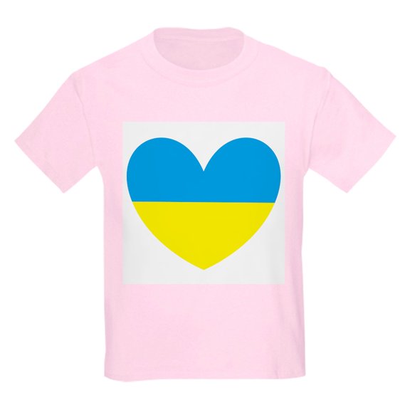 CafePress - I Stand With Ukraine Heart T Shirt - Light T-Shirt Kids XS-XL