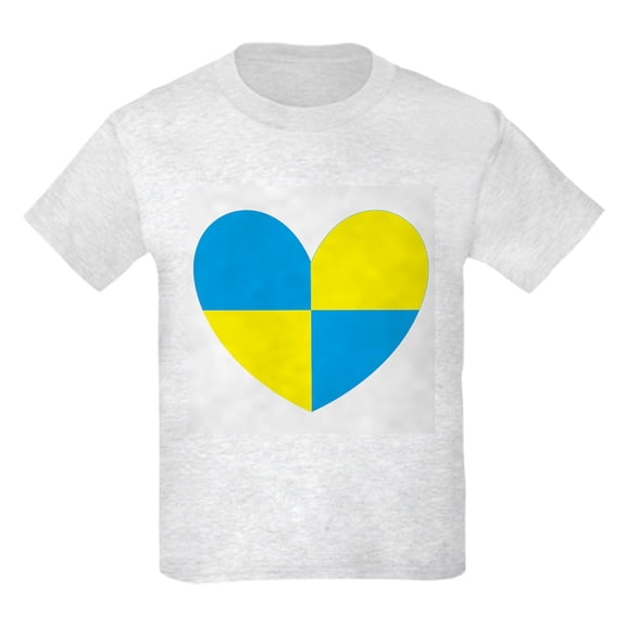 CafePress - I Stand With Ukraine Heart T Shirt - Light T-Shirt Kids XS-XL