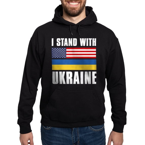 CafePress - I Stand With Ukraine Hoodie (Dark) - Pullover Hoodie, Classic, Comfortable Hooded Sweatshirt