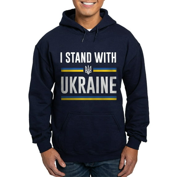 CafePress - I Stand With Ukraine Hoodie (Dark) - Pullover Hoodie, Classic, Comfortable Hooded Sweatshirt
