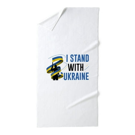 CafePress - I Stand With Ukraine - Large Beach Towel, Soft 30"x60" Towel with Unique Design