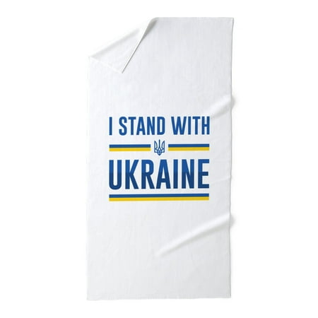 CafePress - I Stand With Ukraine - Large Beach Towel, Soft 30"x60" Towel with Unique Design
