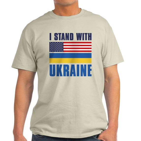 CafePress - I Stand With Ukraine Light T Shirt - Men's Classic Graphic T-Shirt
