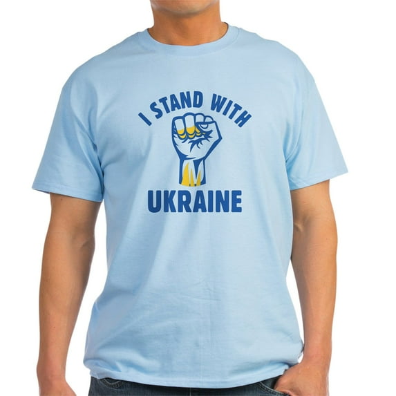 CafePress - I Stand With Ukraine Light T Shirt - Men's Classic Graphic T-Shirt