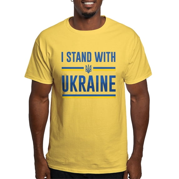 CafePress - I Stand With Ukraine Light T Shirt - Men's Classic Graphic T-Shirt