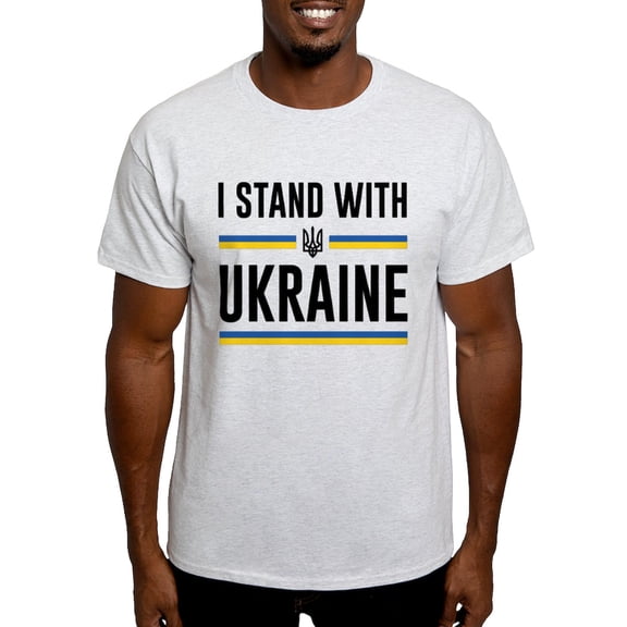 CafePress - I Stand With Ukraine Light T Shirt - Men's Classic Graphic T-Shirt