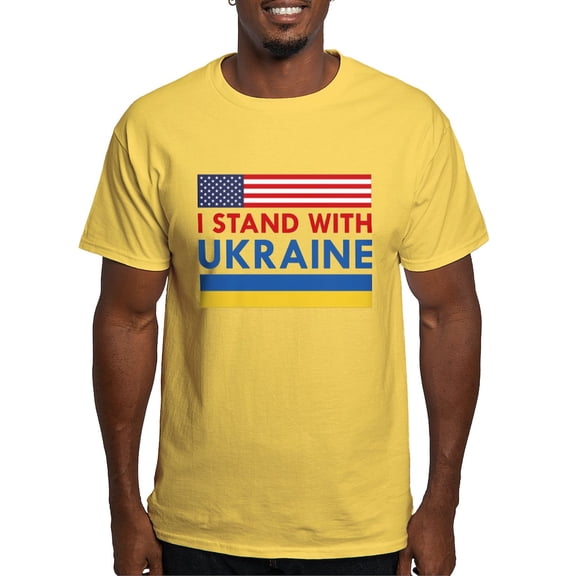 CafePress - I Stand With Ukraine Light T Shirt - Men's Classic Graphic T-Shirt