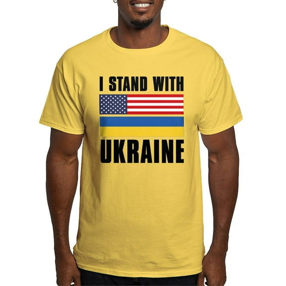 CafePress - I Stand With Ukraine Light T Shirt - Men's Classic Graphic T-Shirt