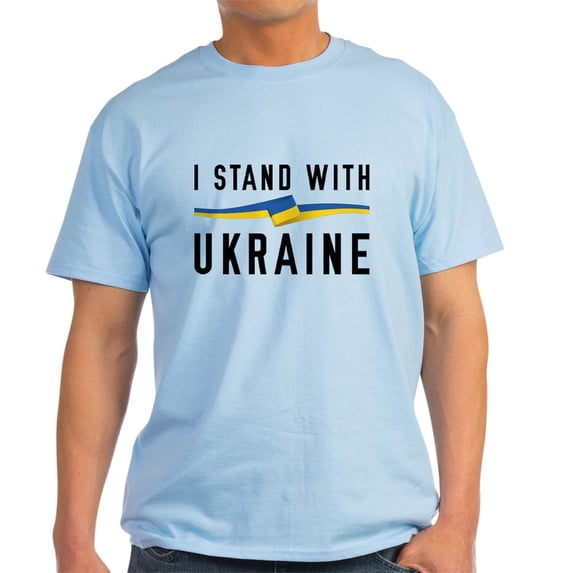CafePress - I Stand With Ukraine Light T Shirt - Men's Classic Graphic T-Shirt