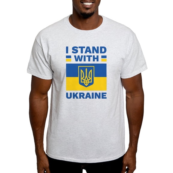CafePress - I Stand With Ukraine Light T Shirt - Men's Classic Graphic T-Shirt