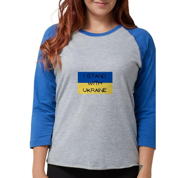 CafePress - I Stand With Ukraine Long Sleeve T Shirt - Womens Baseball Tee