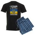 thumbnail image 1 of CafePress - I Stand With Ukraine Men's Dark Pajamas - Men's Dark Loose Fit Cotton Pajama Set, 1 of 7