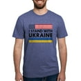 thumbnail image 1 of CafePress - I Stand With Ukraine Men's Deluxe T Shirt - Mens Tri-blend T-Shirt, 1 of 4