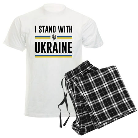CafePress - I Stand With Ukraine Men's Light Pajamas - Men's Light Loose Fit Cotton Pajama Set