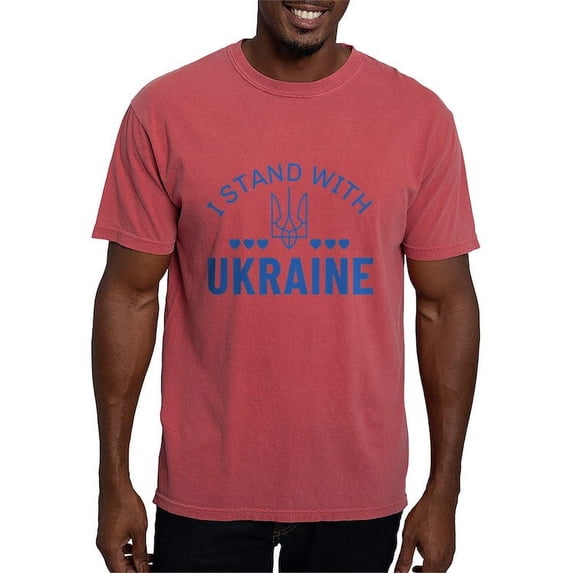 CafePress - I Stand With Ukraine Mens Comfort Colorsâ® Shirt - Mens Comfort Colors Shirt