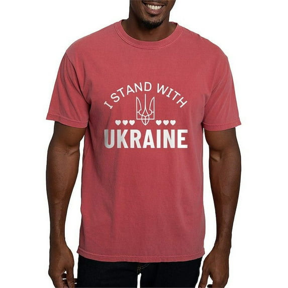 CafePress - I Stand With Ukraine Mens Comfort Colorsâ® Shirt - Mens Comfort Colors Shirt