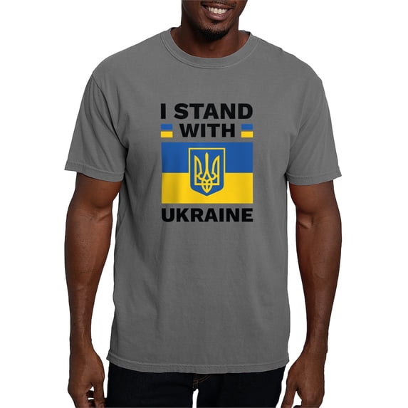 CafePress - I Stand With Ukraine Mens Comfort Colorsâ® Shirt - Mens Comfort Colors Shirt