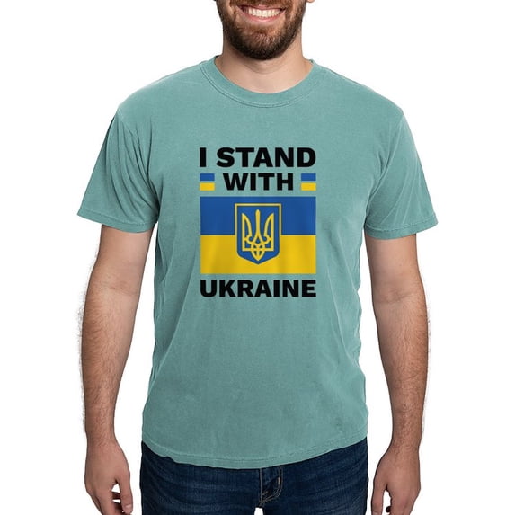 CafePress - I Stand With Ukraine Mens Comfort Colorsâ® Shirt - Mens Comfort Colors Shirt