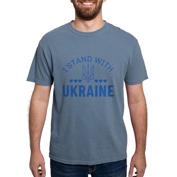 CafePress - I Stand With Ukraine Mens Comfort Colorsâ® Shirt - Mens Comfort Colors Shirt