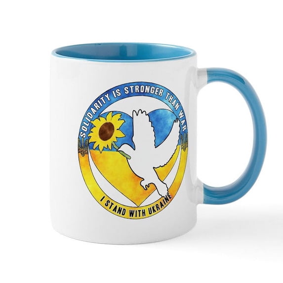 CafePress - I Stand With Ukraine Mugs - 11 oz Ceramic Mug - Novelty Coffee Tea Cup