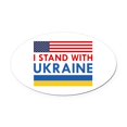 thumbnail image 1 of CafePress - I Stand With Ukraine - Oval Car Magnet, 1 of 1