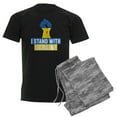 thumbnail image 1 of CafePress - I Stand With Ukraine Pajamas - Men's Dark Loose Fit Cotton Pajama Set, 1 of 7