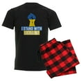 thumbnail image 1 of CafePress - I Stand With Ukraine Pajamas - Men's Dark Loose Fit Cotton Pajama Set, 1 of 7