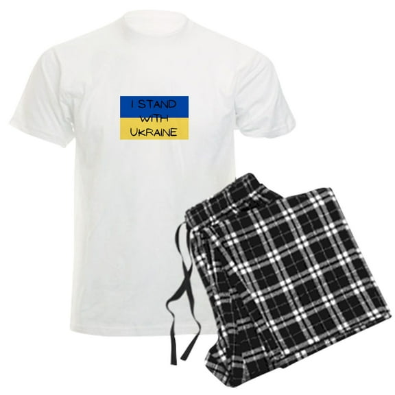 CafePress - I Stand With Ukraine Pajamas - Men's Light Loose Fit Cotton Pajama Set