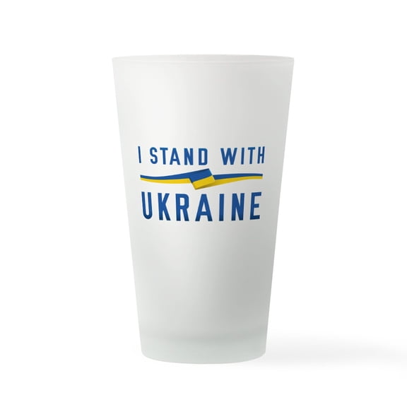 CafePress - I Stand With Ukraine - Pint Glass, Drinking Glass, 16 oz. CafePress