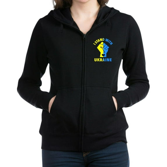 CafePress - I Stand With Ukraine Pride Ukrainian Fl Sweatshirt - Women's Zip Hoodie