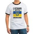 thumbnail image 1 of CafePress - I Stand With Ukraine Ringer T - 100% Cotton Ringed T-Shirt, 1 of 4