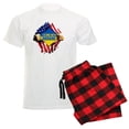 thumbnail image 1 of CafePress - I Stand With Ukraine Support Ukraine Flag Pajamas - Men's Light Loose Fit Cotton Pajama Set, 1 of 7