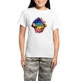 thumbnail image 1 of CafePress - I Stand With Ukraine Support Ukraine Flag Pajamas - Women's Short Sleeve Print T-Shirt and Pants Light Cotton Pajama Set, 1 of 7
