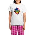 thumbnail image 1 of CafePress - I Stand With Ukraine Support Ukraine Flag Pajamas - Women's Short Sleeve Print T-Shirt and Pants Light Cotton Pajama Set, 1 of 7