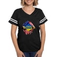 thumbnail image 1 of CafePress - I Stand With Ukraine Support Ukraine Flag T Shirt - Womens Football Shirt, 1 of 4