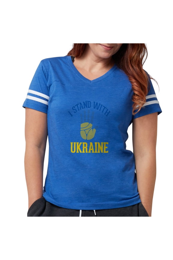 - I Stand With Ukraine Support Ukraine T Shirt - Womens Football Shirt