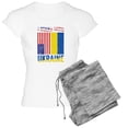 thumbnail image 1 of CafePress - I Stand With Ukraine Support Ukrainian Ame Pajamas - Women's Short Sleeve Print T-Shirt and Pants Light Cotton Pajama Set, 1 of 7