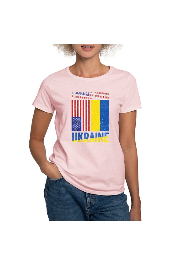 - I Stand With Ukraine Support Ukrainian Ame T Shirt - Women's Classic T-Shirt