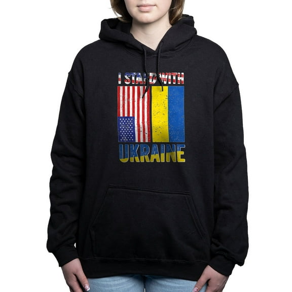 CafePress - I Stand With Ukraine Support Ukrainian Sweatshirt - Pullover Hoodie, Classic & Comfortable Hooded Sweatshirt