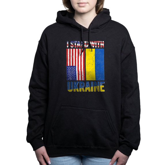 CafePress - I Stand With Ukraine Support Ukrainian Sweatshirt - Pullover Hoodie, Classic & Comfortable Hooded Sweatshirt